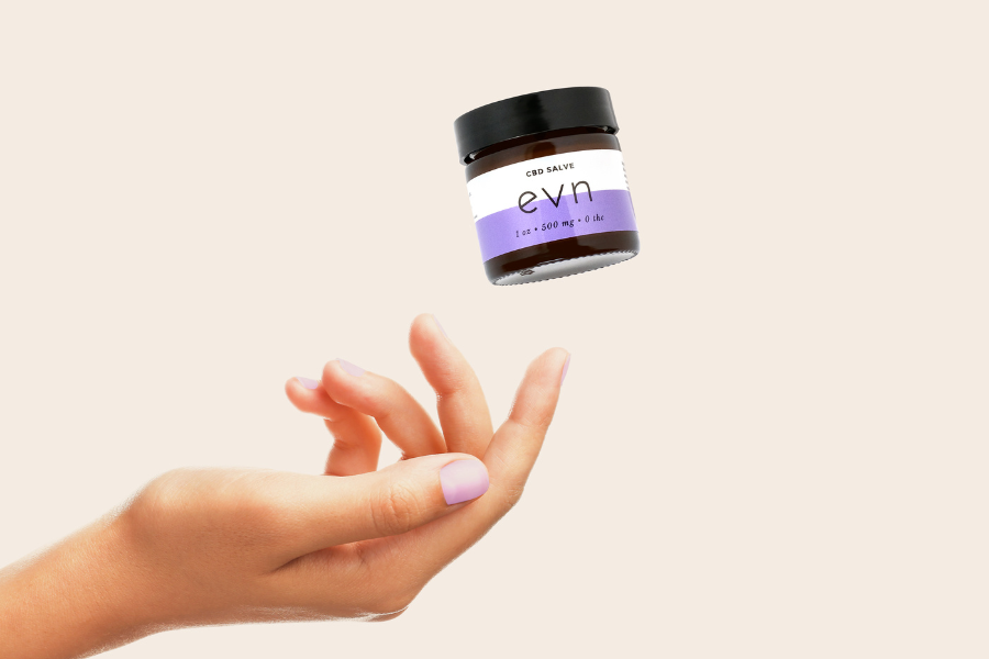 cbd salve being tossed in the air