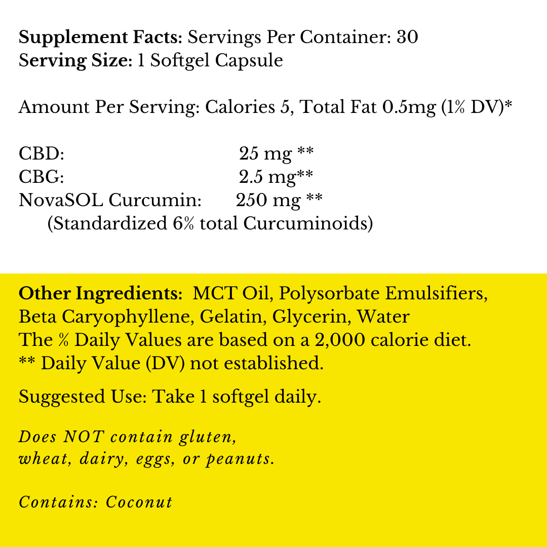 CBD Softgels with Curcumin