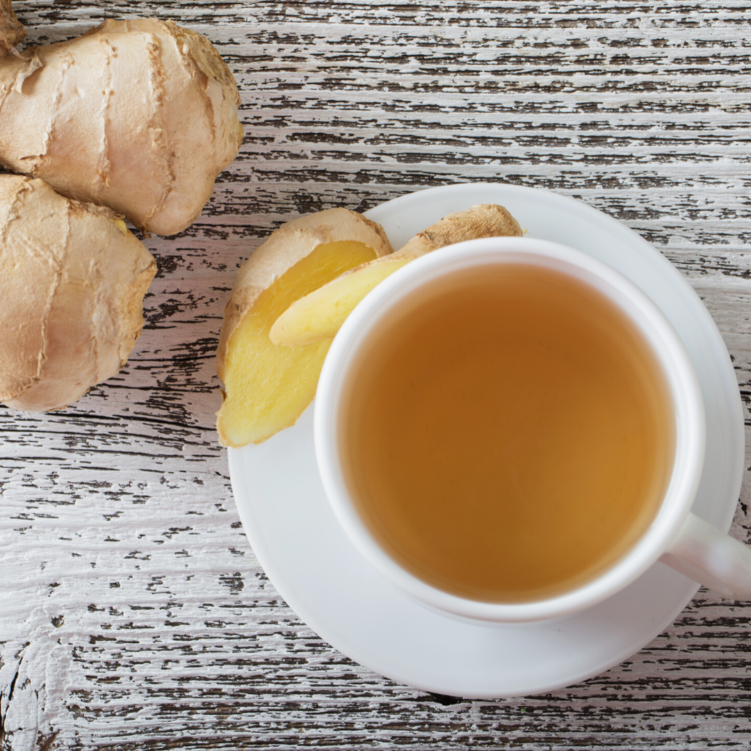 ginger tea with ginger root 