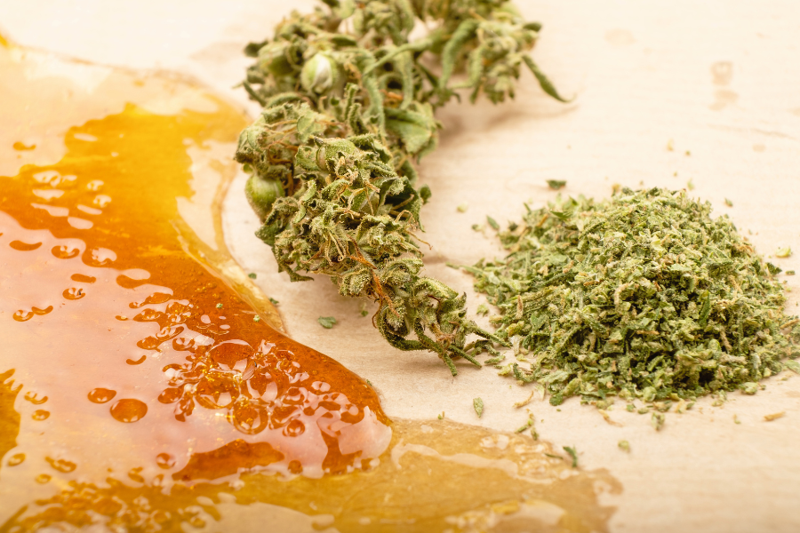 cannabis and rosin together