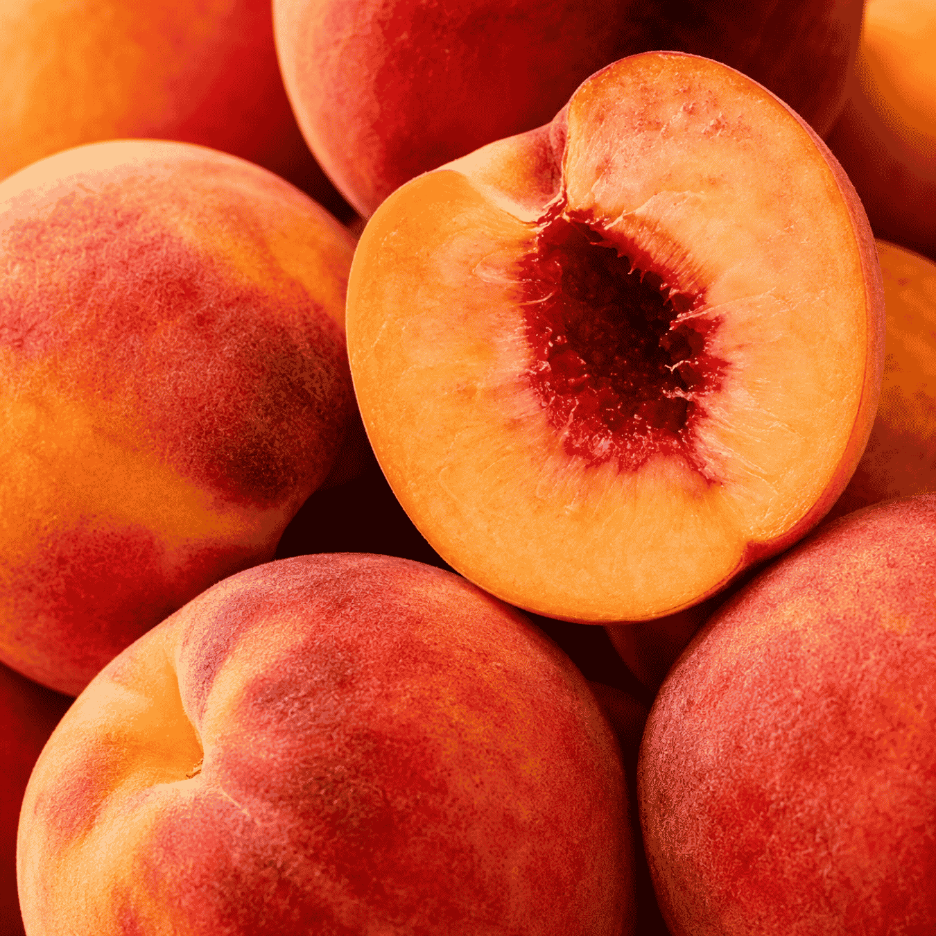 a bunch of peaches